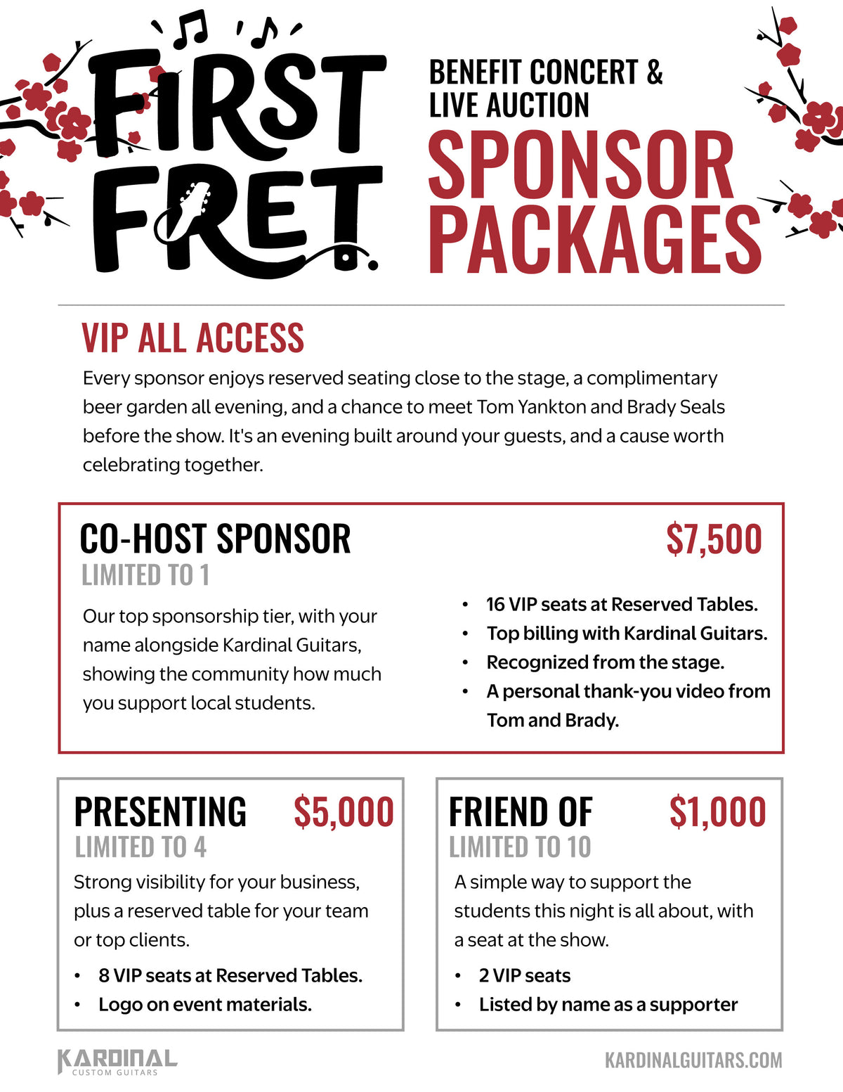 Benefit Concert Sponsor